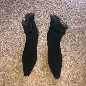 Stuart Weitzman black booties.